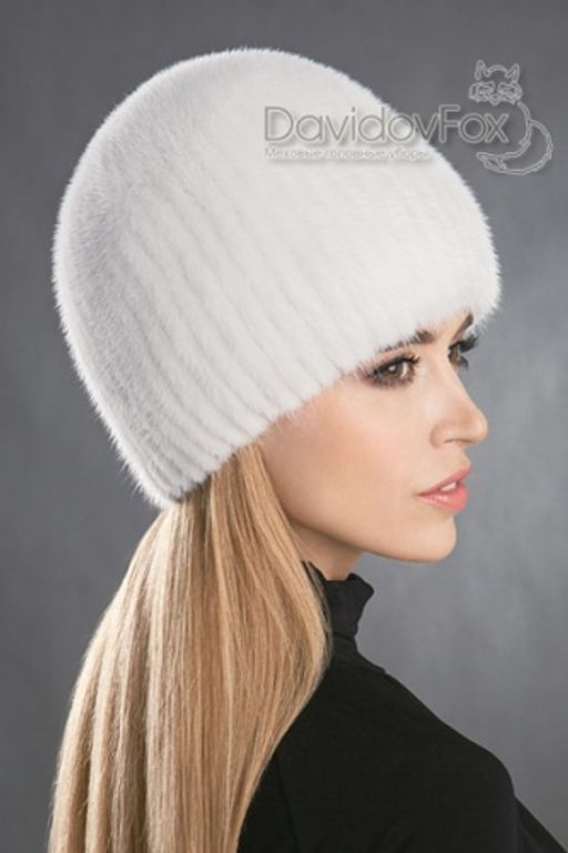 ВИДЕООБЗОР шапка Сноп норка белая - Davidovfox фото 2
