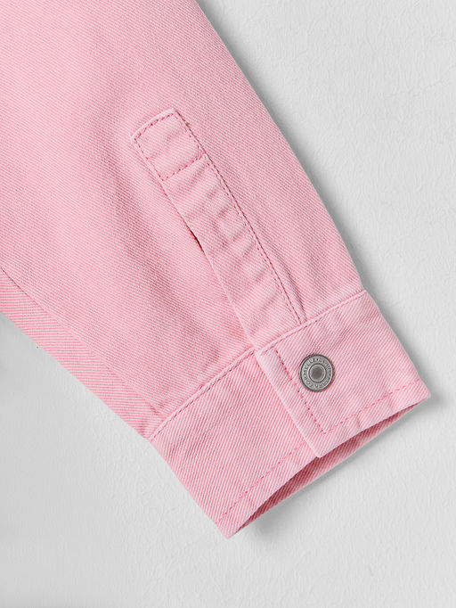 Рубашка джинсовая для девочек оверсайз розовая - Mark formelle фото 9