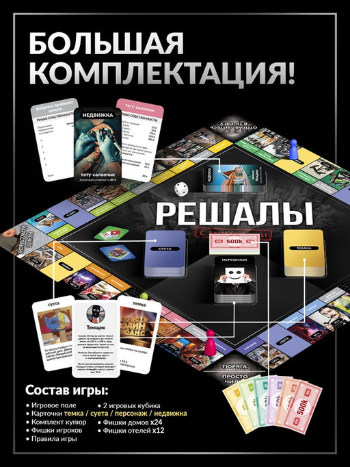 Настольная экономическая игра для тех, кто в теме «СУЕТОЛОГ», 2-6 игрока, 18+