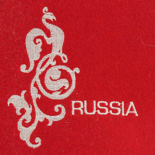 Шапка для бани и сауны Russia, полиэфир 70%, шерсть 30%, «Добропаровъ»