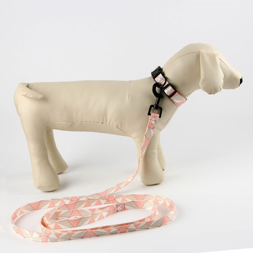 Набор Ромбы, застёжка - фастекс, поводок 2 м и ошейник 28-46 см - Пушистое счастье фото 10