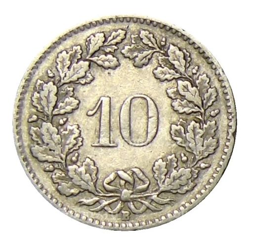 10 раппенов 1909 года Швейцария