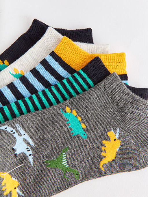 Desenli Erkek ?ocuk Patik ?orap 5li