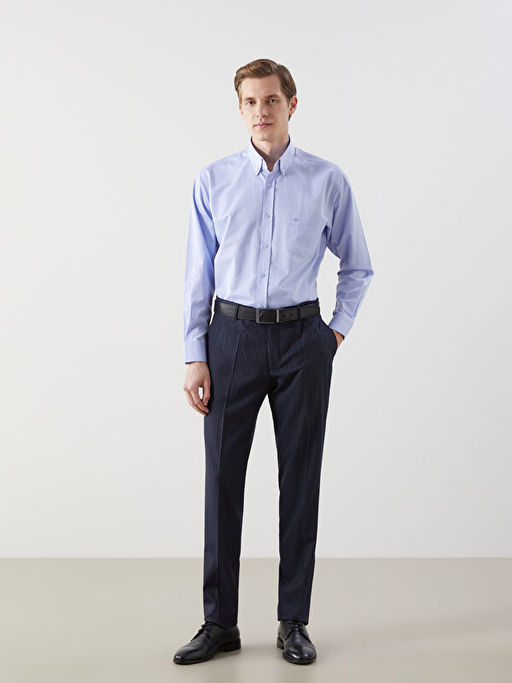 Regular Fit Uzun Kollu Gabardin Erkek G?mlek