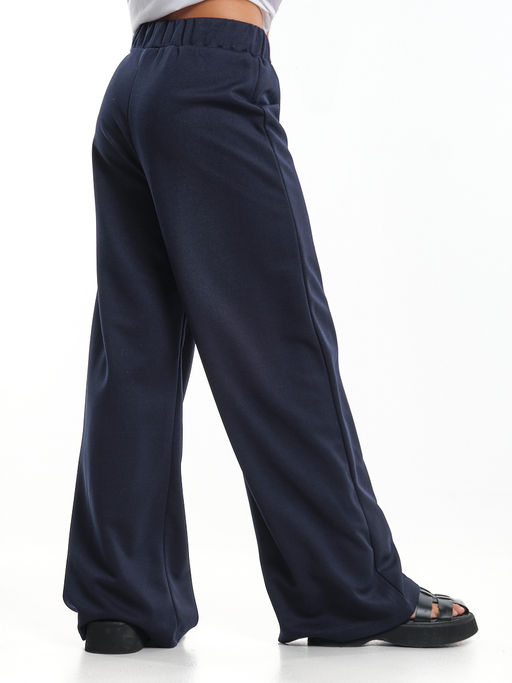 Брюки палаццо школьные штаны детская одежда девочке 33-7874 синий - Mini maxi фото 3