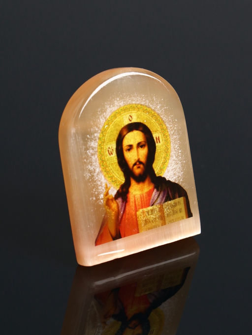 Икона настольная Господь Вседержитель, 6?5 см, селенит