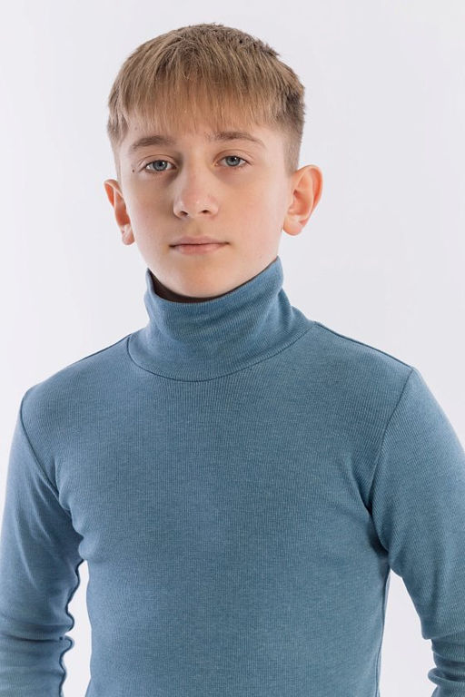 Водолазка из кашкорсе М21894гм Серо-голубой - Елена фото 3