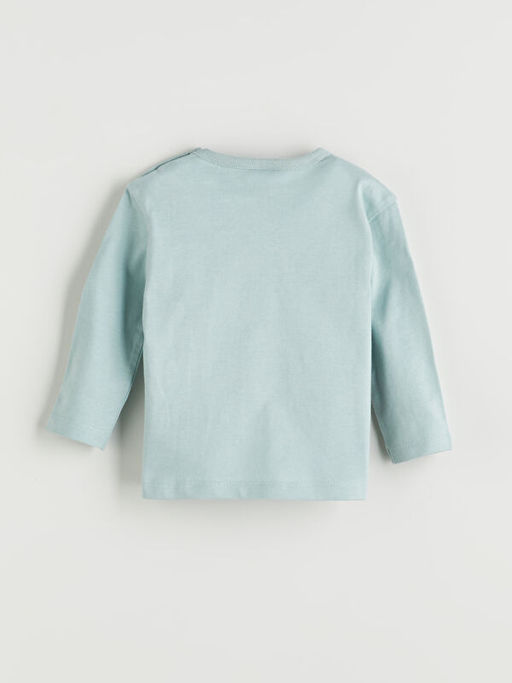 Bisiklet Yaka Bask?l? Erkek Bebek Pijama Tak?m? 2li