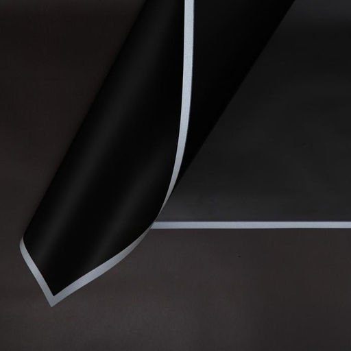 Цена за 20 шт. Пленка матовая для цветов, чёрная с белым, 58×58 см