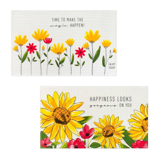 Набор полотенец кухонный Доляна Happiness looks 35х60см-2шт, 100% хлопок  фото 4