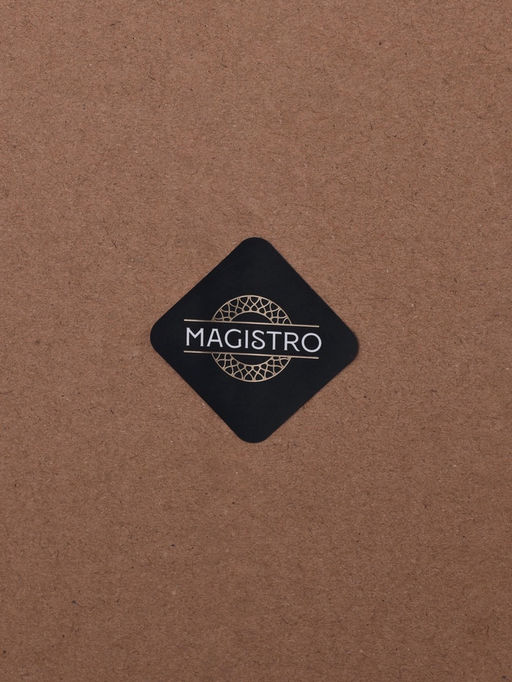 Тарелка Magistro «Риччи», d=33 см, h=2 см, с золотистой отводкой, стекло, прозрачная