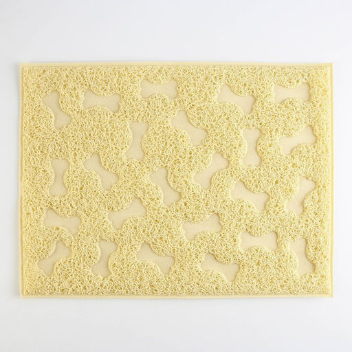 Коврик универсальный под миску и лоток Косточки, 30х40 см, бежевый - Пушистое счастье фото 3