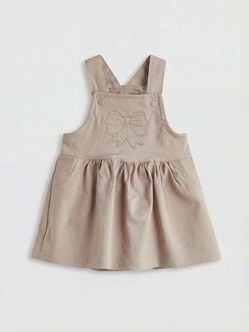 Nak??l? K?z Bebek Salopet Elbise ve Ti??rt