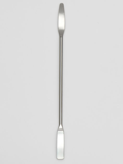 Шпатель для макияжа, двусторонний, 15 см, серебристый