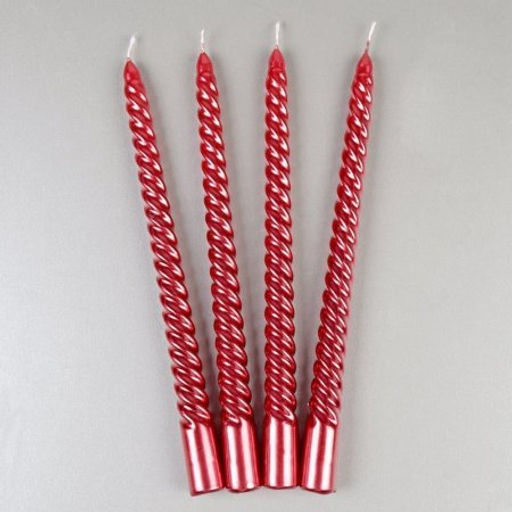 Свеча стержень 4 штуки 25 см витая / GL-10-4 /уп 36/144/ - Галеонтрейд фото 4