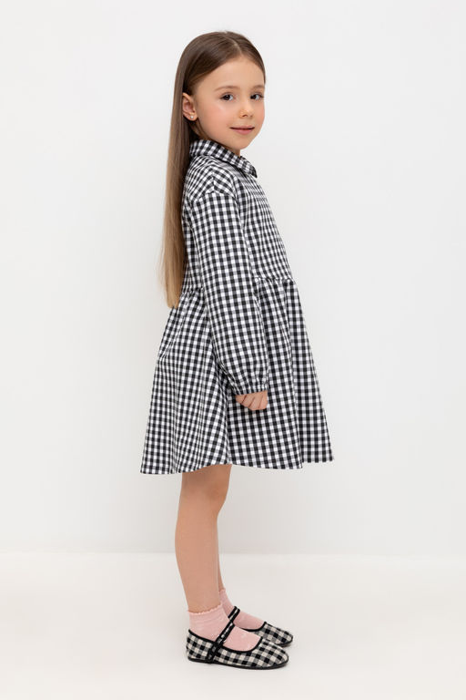 КР 5907/серая клетка на белом к519 платье для дев - Crockid фото 4