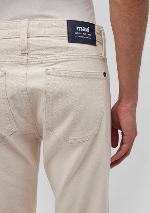 Milan Classic Denim Ekru Jean Pantolon - Mavi фото 7