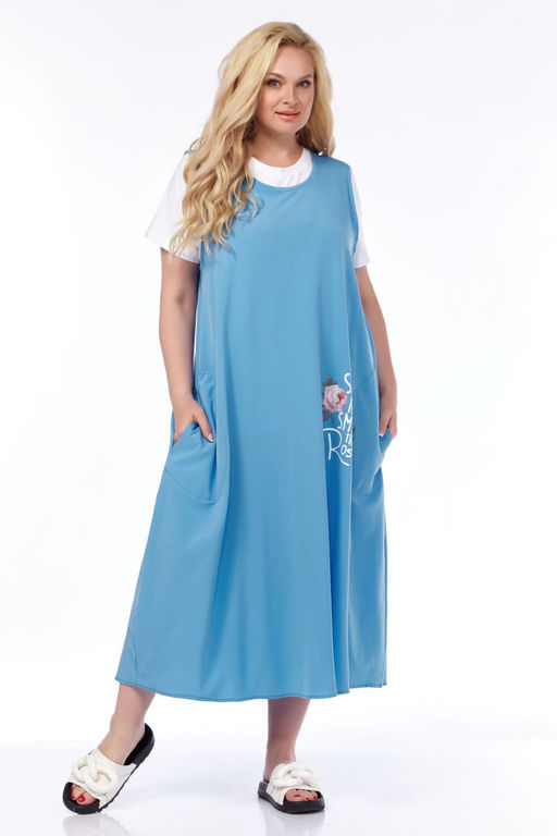 Костюм Belinga 2302 белый+голубой