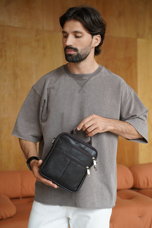 Сумка мужская Ц-293/1.1 темно-коричневый - Protege фото 6