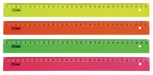 Линейка 30см цветная, флюор. (ЛН31, СТАММ)