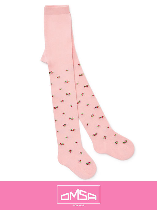 (Omsa) Collant 12P43-1 (розочки) rosa chiaro