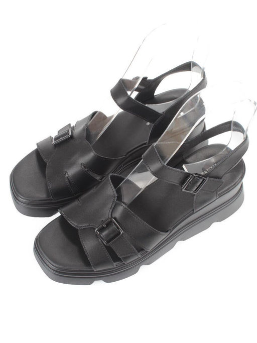 08-PEAG34-2 BLACK Босоножки женские (натуральная кожа)