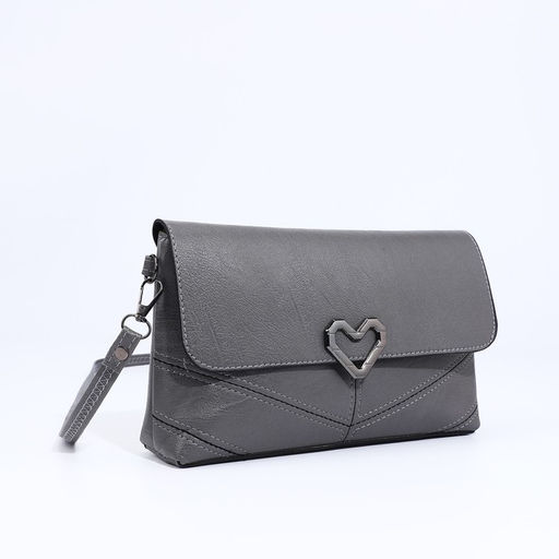 Сумка женская на магните, серая