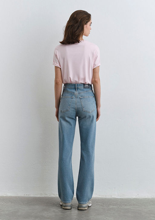 Sky Classic Denim Ac?k Mavi Jean Pantolon  фото 5