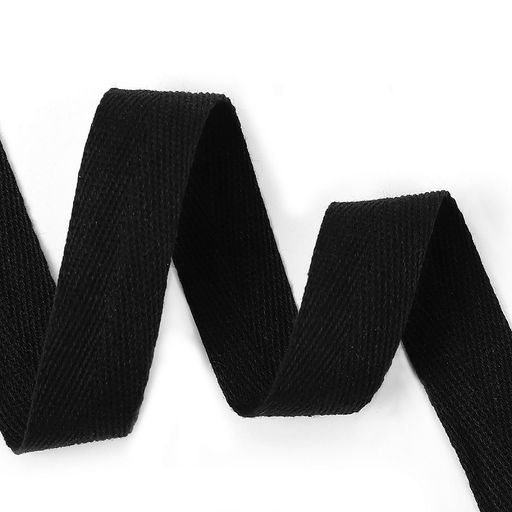 Лента-тесьма 20мм киперная 5,0г хлопок TBY.CT цв.F322 черный уп.5м