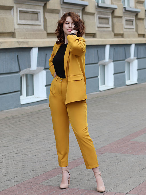 Костюм МИРАНДА горчичный - Almond фото 3