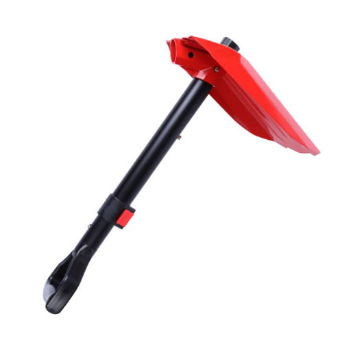 Лопата лавинная алюминиевая ИРЕМЕЛЬ СНЕГОВИК IR102 с пилой 35см, D-обр. рукоять, регулировка длины 93/81.5см, лезвие 32.3x22.3см, чёрно-красная/уп10 - Галеонтрейд фото 5