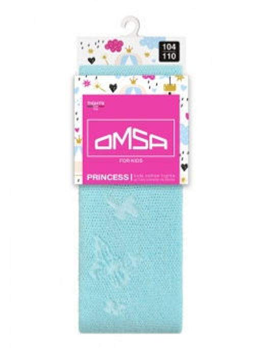 OMSA kids Collant 12A01-3 с ажур рис (бабочки) - Blu Сhiaro  фото 3
