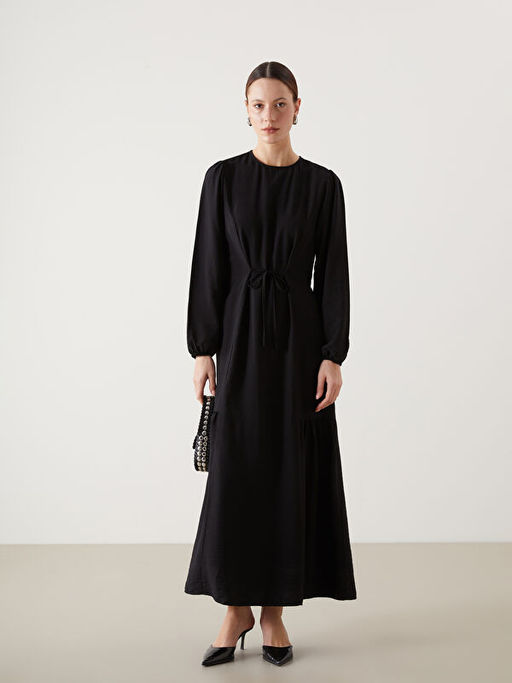 Bisiklet Yaka Elbise