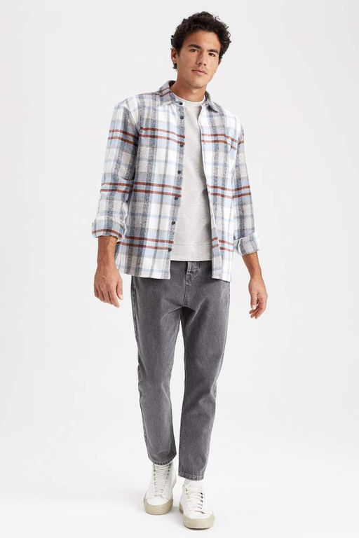 Рубашка Lumberjack с длинным рукавом в клетку обычного кроя - Defacto фото 4