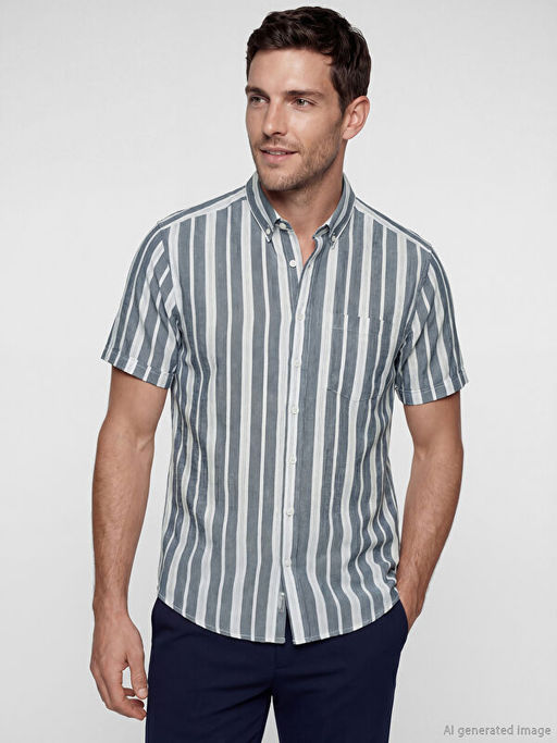 Рубашка мужская Regular fit в полоску
