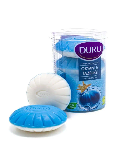 ДУРУ мыло туалетн. 4х100гр в стакане ФРЕШ Свежесть океана
