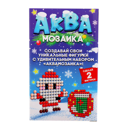 Аквамозаика Снежная баночка. Дедушка Мороз, ночник, более 200 шариков - Школа талантов фото 7