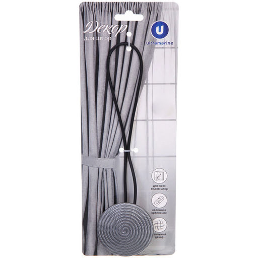 Подхват для штор на магните "Галактика графит" 6см S1741