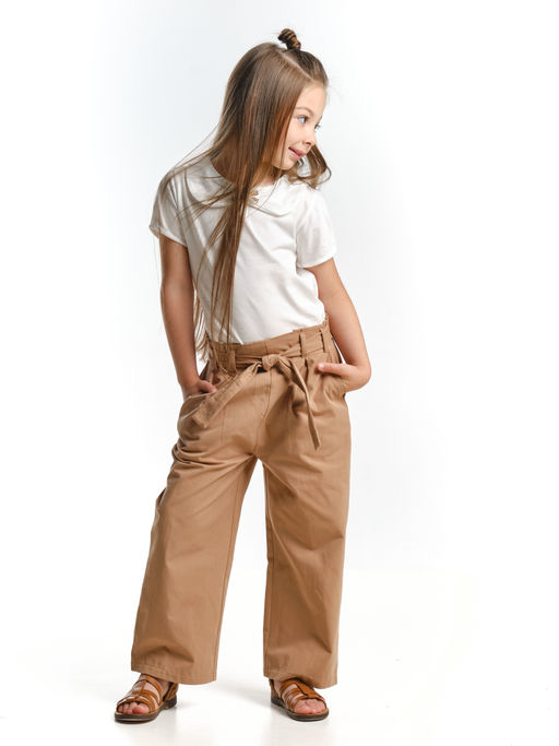 Брюки для девочки прямого кроя UD 7157 св.серый - Mini maxi фото 10