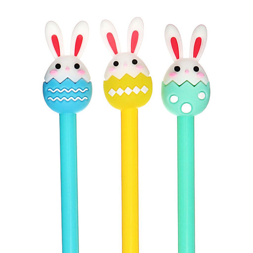 Цена за 12 шт. Ручка-прикол Calligrata «Зайка», чёрный стержень, гелевая, МИКС