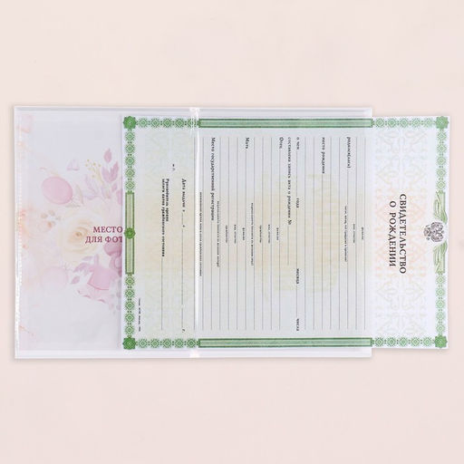 Папка под свидетельство о рождении Девочка рамка, шарики, А5 - Дарим Красиво фото 4