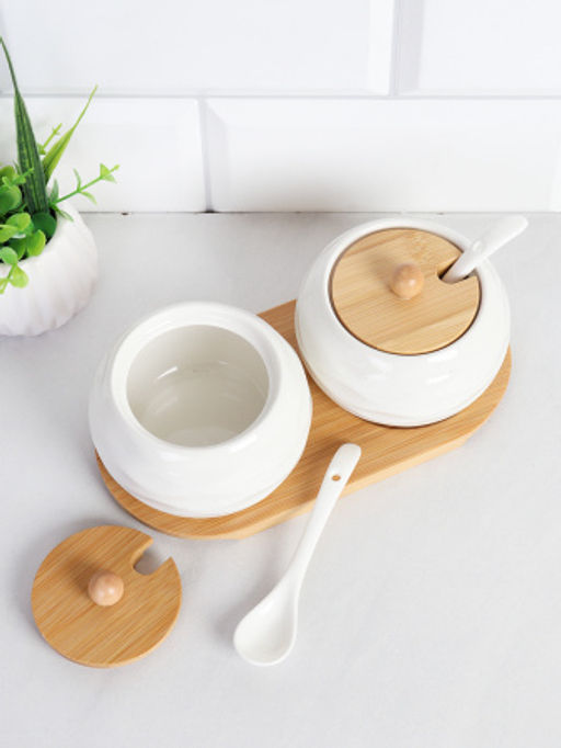 Набор для специй 2 предмета с ложкой 250 мл / CF112-1 /уп 36/ на подставке - Галеонтрейд фото 4