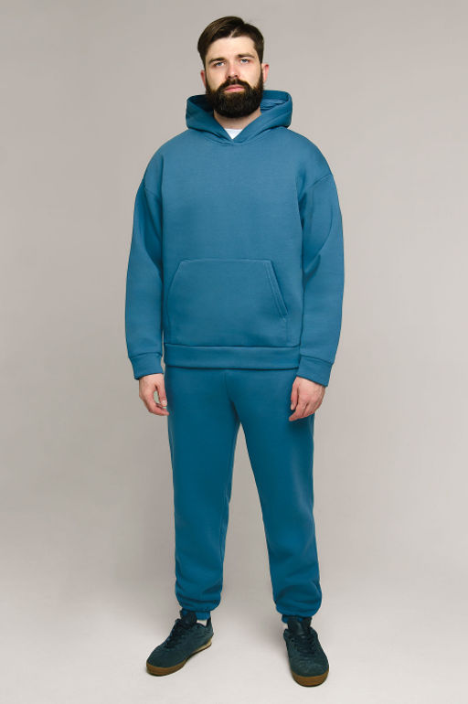 Арт. 69102 Костюм с брюками мужской с начесом 50-56 (4 шт) Цвет:джинс - Идеал фото 4