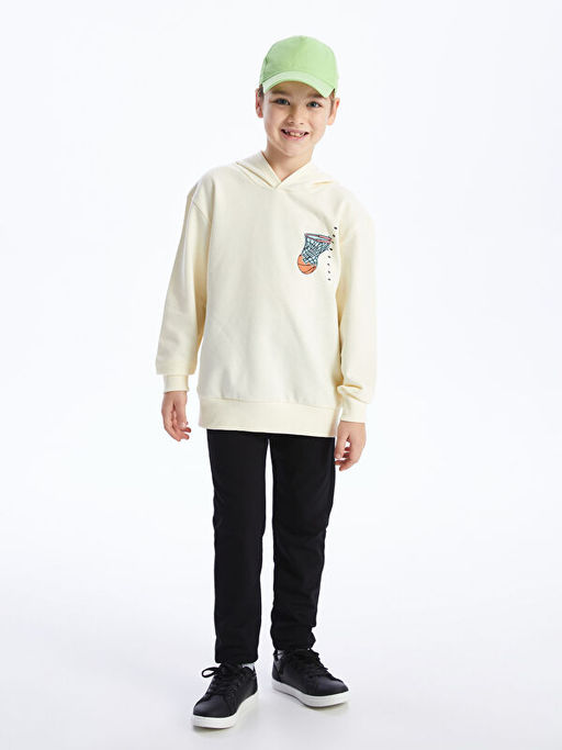 Rahat Kal?p Bask?l? Erkek ?ocuk Hoodie - Waikiki фото 2