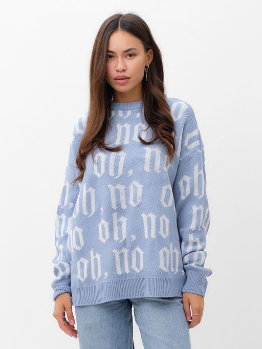 Джемпер женский MIST Knitwear, размер 48-50, голубой