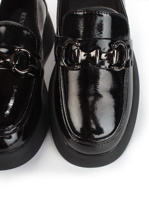 03-DCO137-5 BLACK Лоферы женские (натуральная кожа)