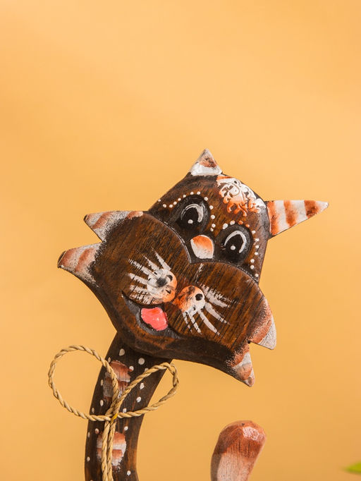 Сувенир на подставке «Киса», 25-27 см, дерево, МИКС