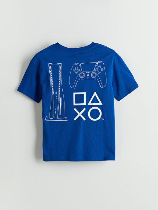 Bisiklet Yaka PlayStation Bask?l? Erkek ?ocuk Ti??rt