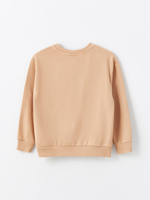 Bisiklet Yaka Bask?l? Uzun Kollu K?z ?ocuk Sweatshirt - Waikiki фото 2