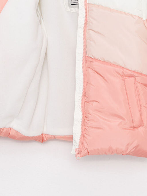 Kap??onlu Renk Bloklu K?z ?ocuk ?i?me Mont - Waikiki фото 2